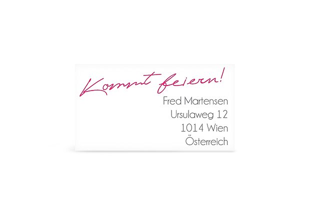 Empfängeraufkleber Geburtstag Kommt feiern