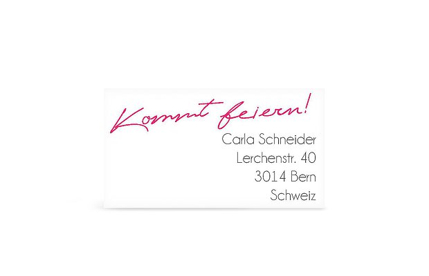 Empfängeraufkleber Geburtstag Kommt feiern