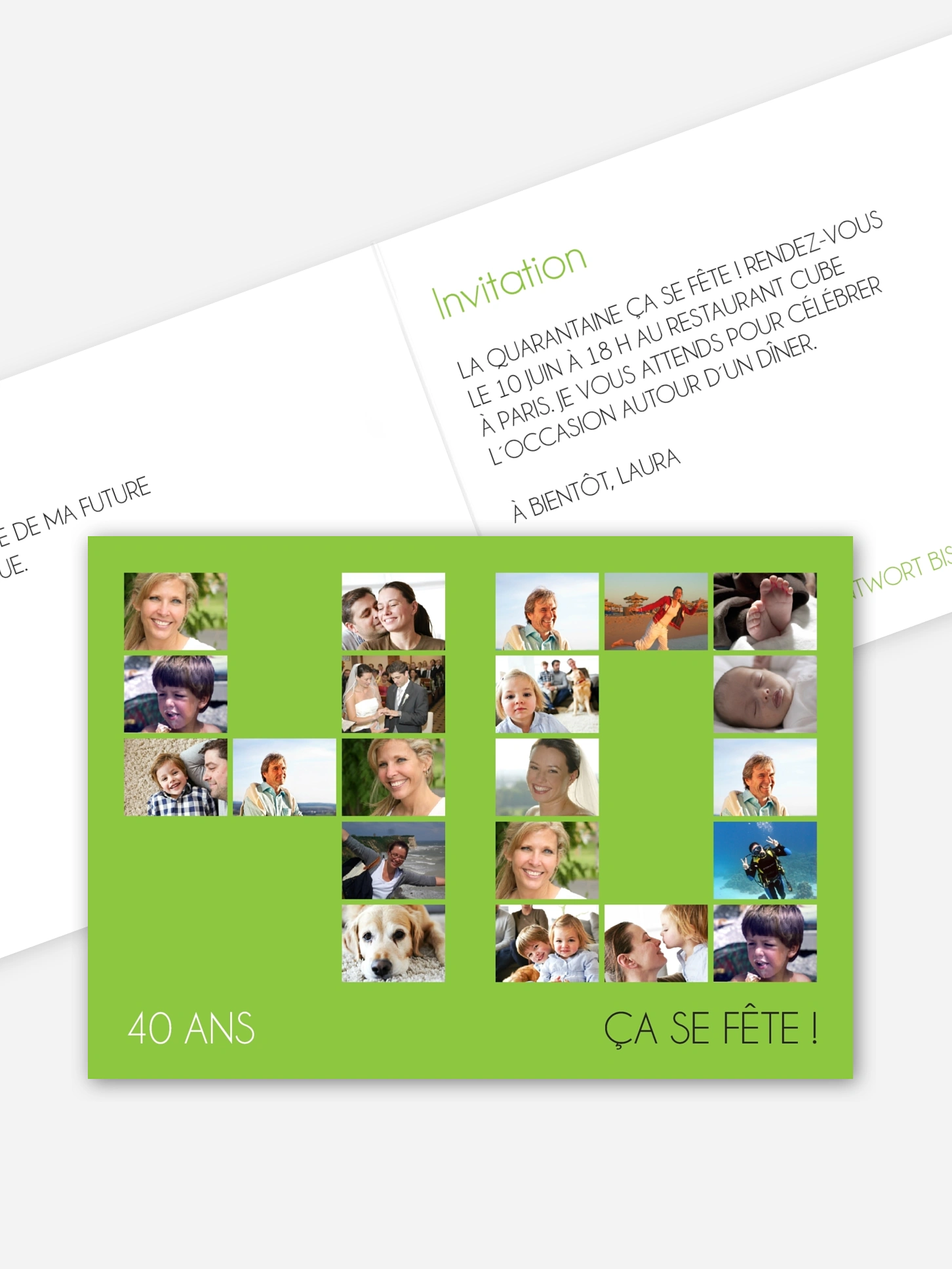 invitation anniversaire 40 Photos en nombre