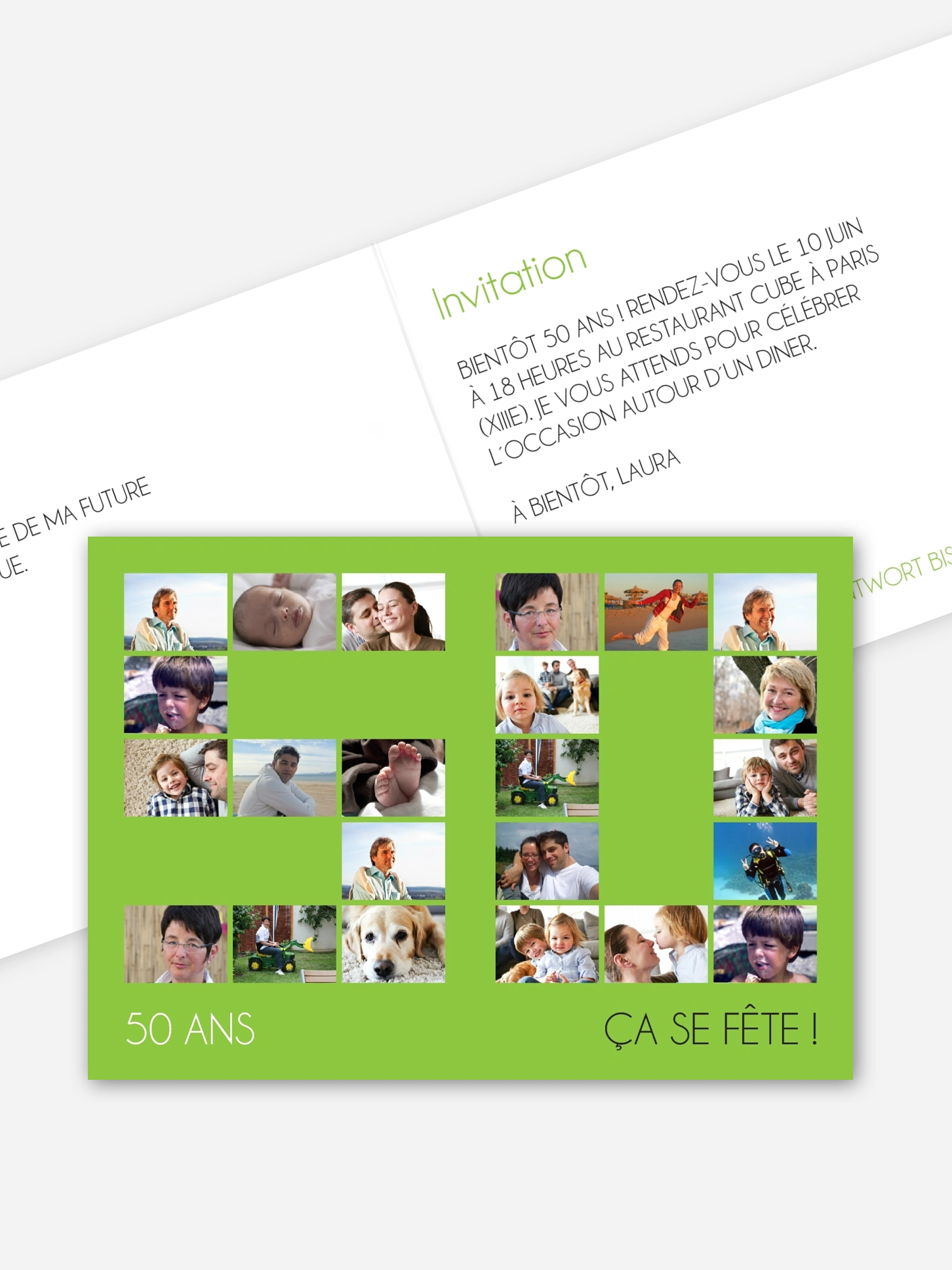 invitation anniversaire 50 Photos en numéro