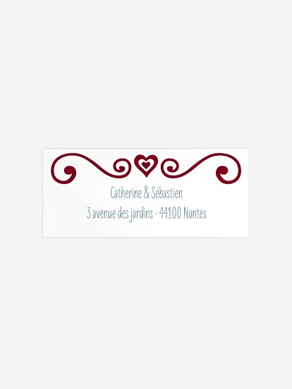 Étiquette expéditeur voeux Décor de fête