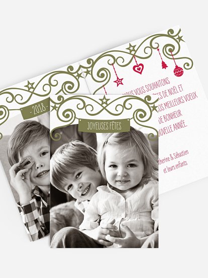 Carte de voeux Décor de fête