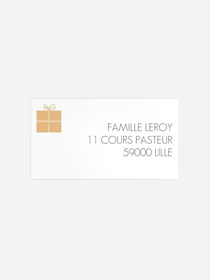Étiquette destinataire naissance Cadeau de Noël