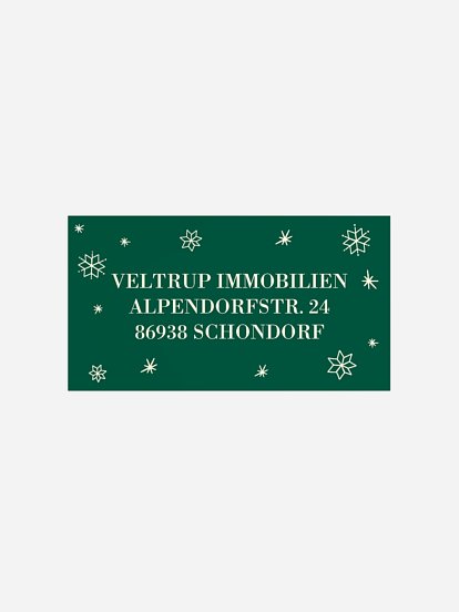 Empfängeraufkleber geschäftl. Weihnachten Weihnachtswünsche