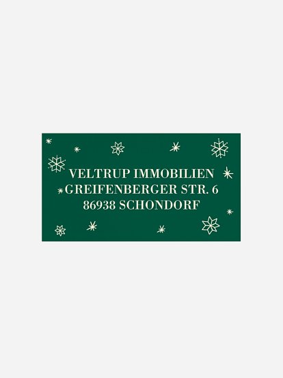 Empfängeraufkleber geschäftl. Weihnachten Weihnachtswünsche