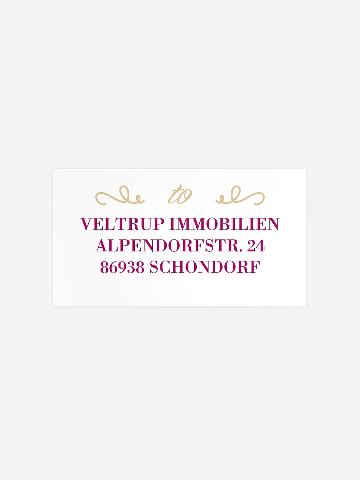 Empfängeraufkleber geschäftl. Weihnachten Weihnachtsgrüße