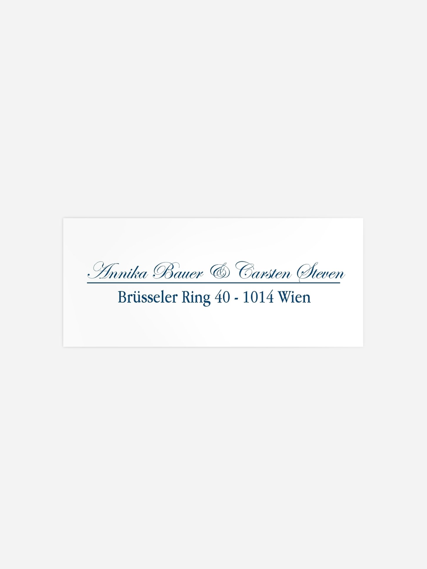 Absenderaufkleber Hochzeit Noblesse
