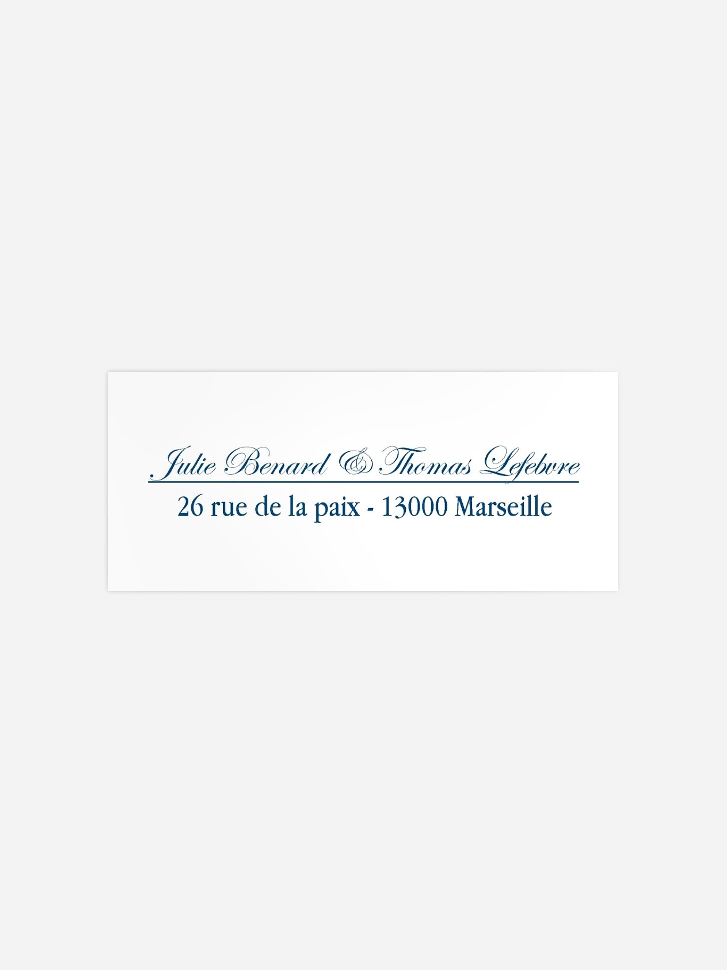 Étiquette expéditeur mariage Noblesse