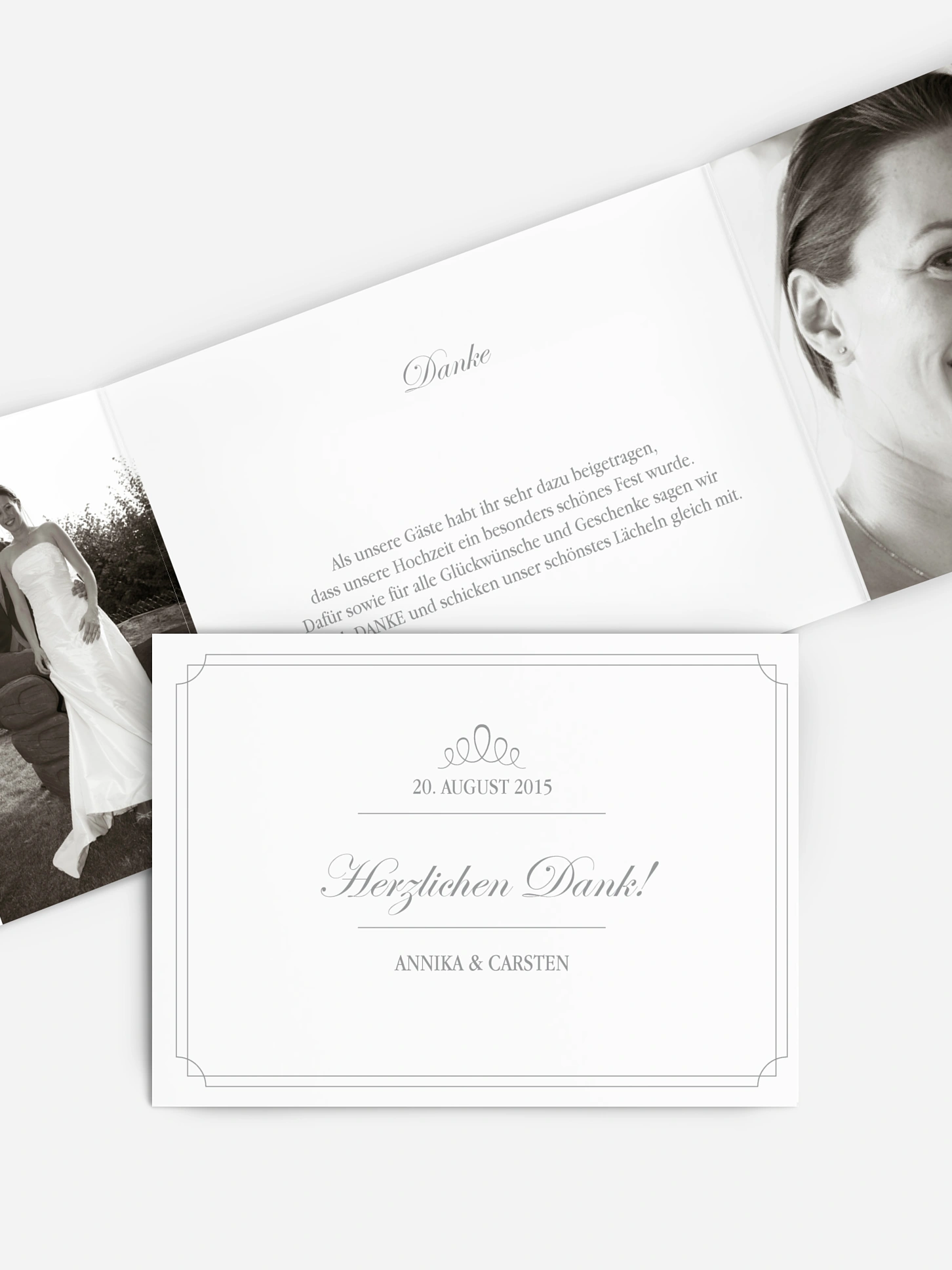 Dankeskarte Hochzeit Noblesse