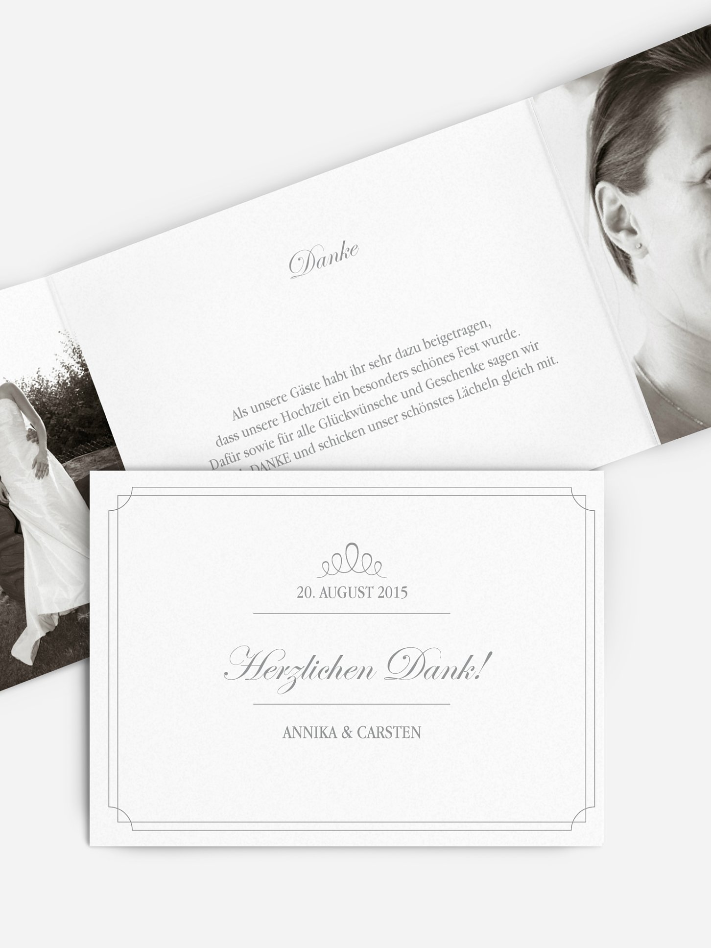 Dankeskarte Hochzeit Noblesse