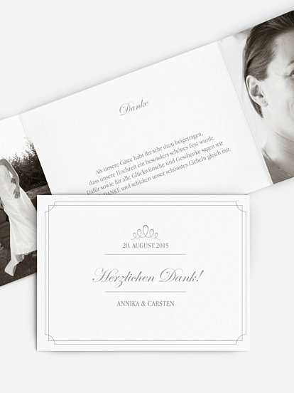 Dankeskarte Hochzeit Noblesse
