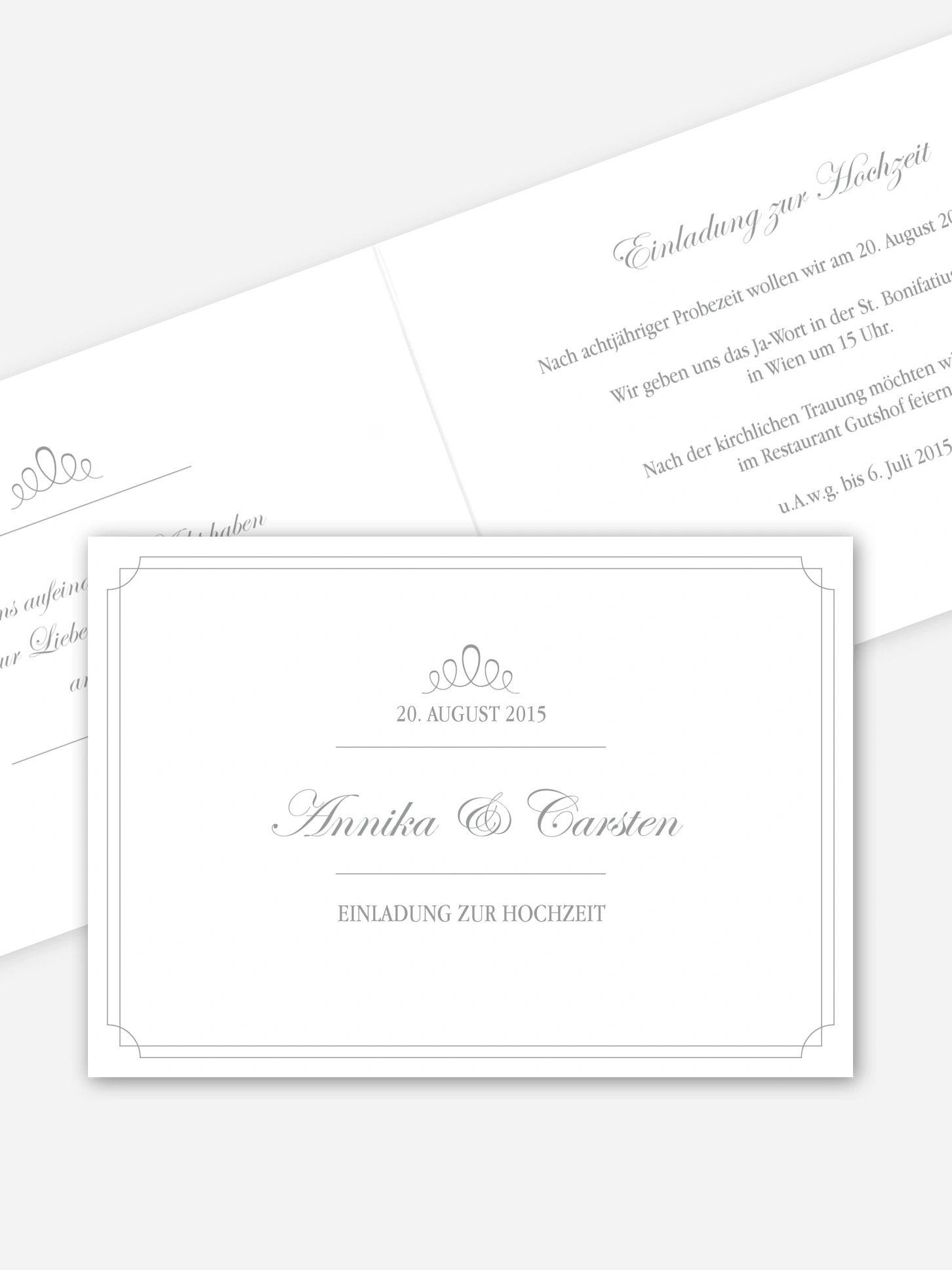 Hochzeitseinladung Noblesse