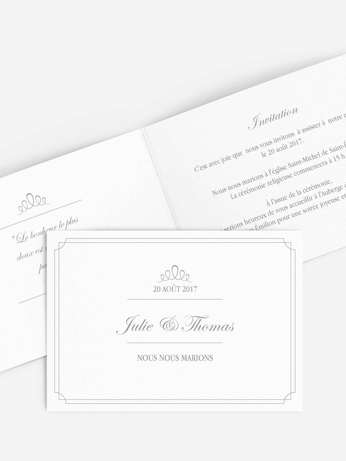 Faire-part mariage Noblesse