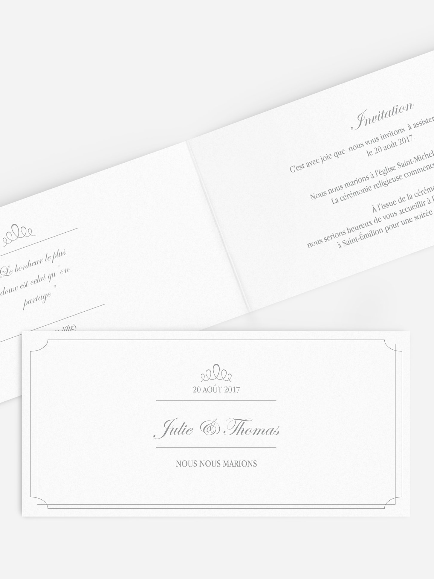 Faire-part mariage Noblesse