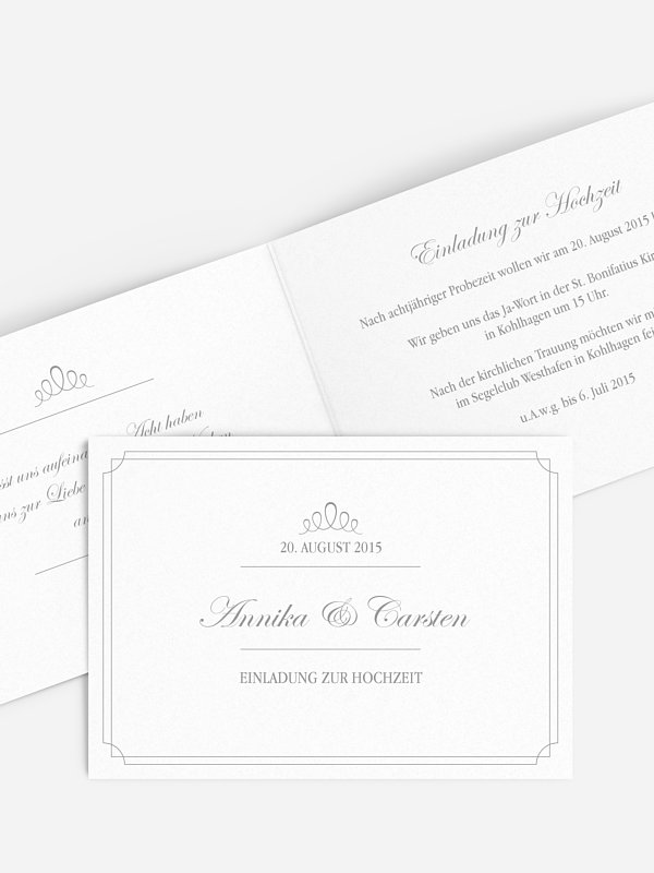Hochzeitseinladung Noblesse