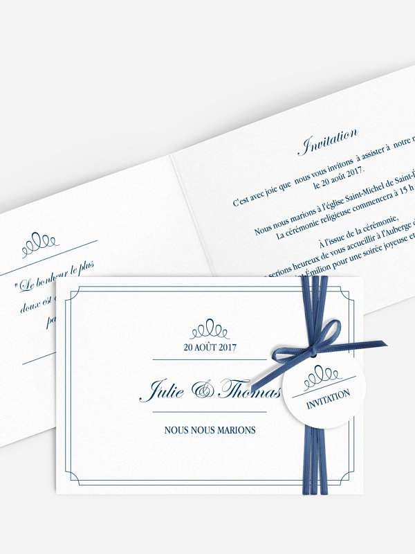 Faire-part mariage Noblesse