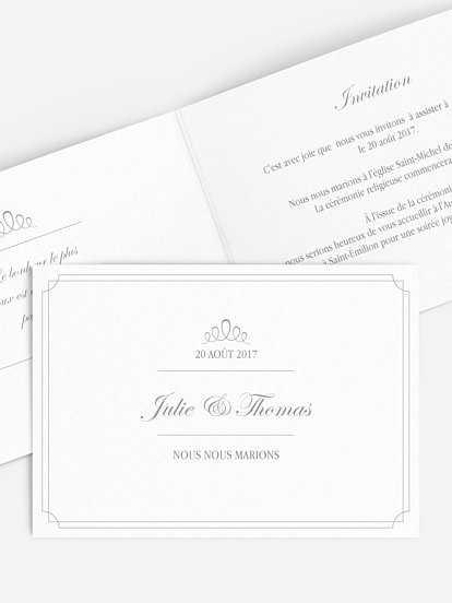 Faire-part mariage Noblesse