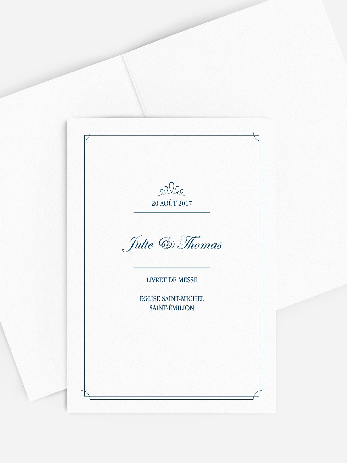 Livret de messe mariage Noblesse