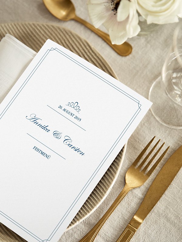 Menükarte Hochzeit Noblesse