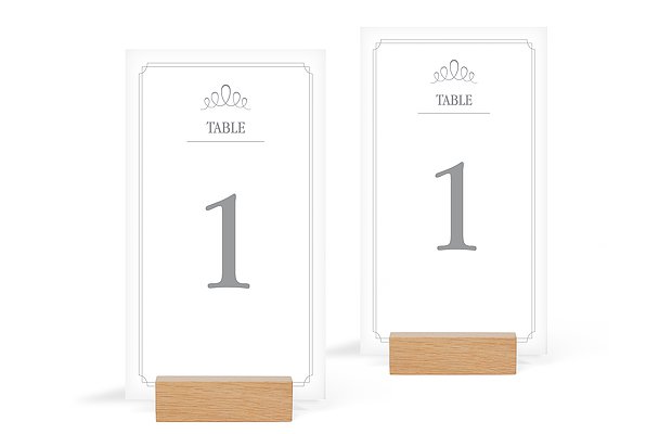 Numéro de table mariage Noblesse