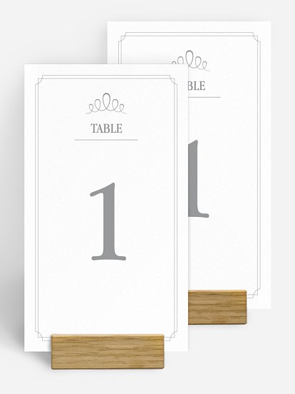Numéro de table mariage Noblesse