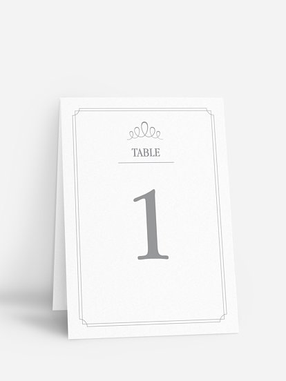 Numéro de table mariage Noblesse