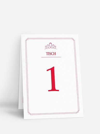 Tischnummer Noblesse