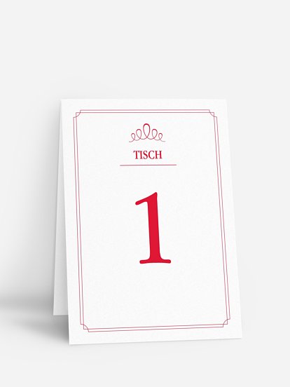 Tischnummer Noblesse