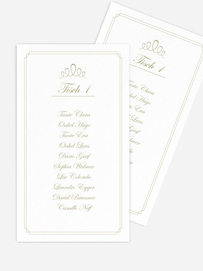 Gruppentischkarte Noblesse