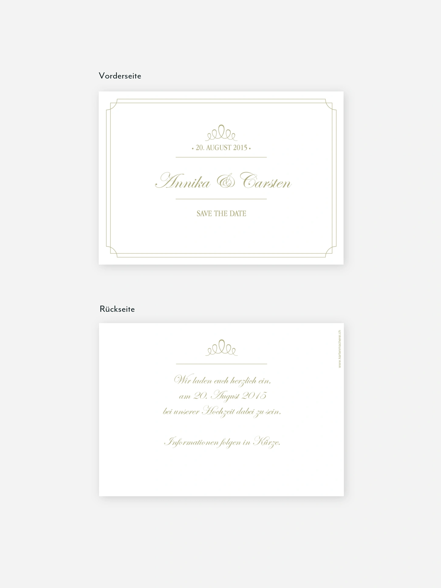 Save-the-Date Karte Noblesse