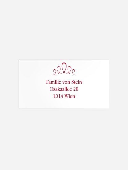 Empfängeraufkleber Hochzeit Noblesse