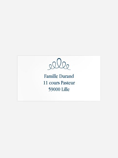Étiquette destinataire mariage Noblesse