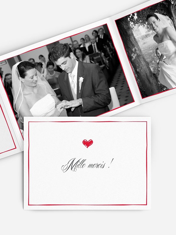 Carte de remerciements Par amour