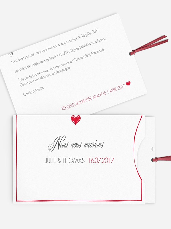 Faire-part mariage Par amour