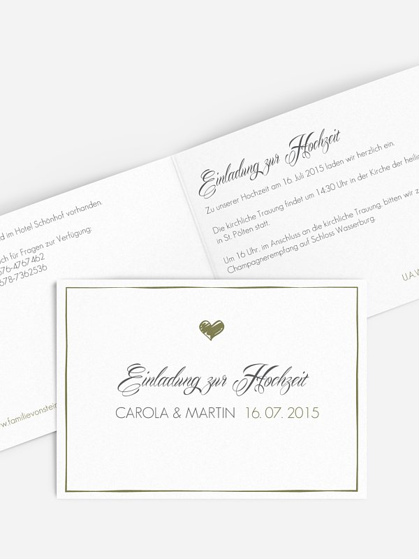 Hochzeitseinladung Herzlich