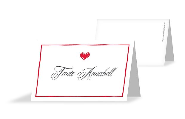 Tischkarte Hochzeit Herzlich
