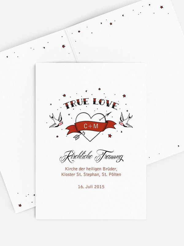 Kirchenheft Hochzeit True Love