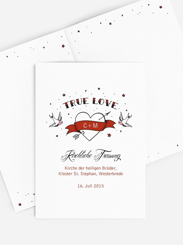 Kirchenheft Hochzeit True Love