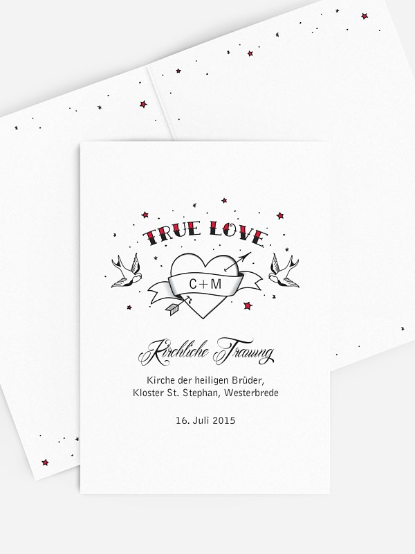Kirchenheft Hochzeit True Love