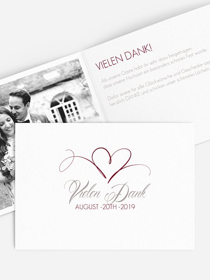 Dankeskarte Hochzeit "Loving You"