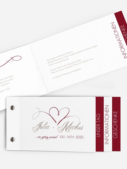 Hochzeitseinladung Herzschlag
