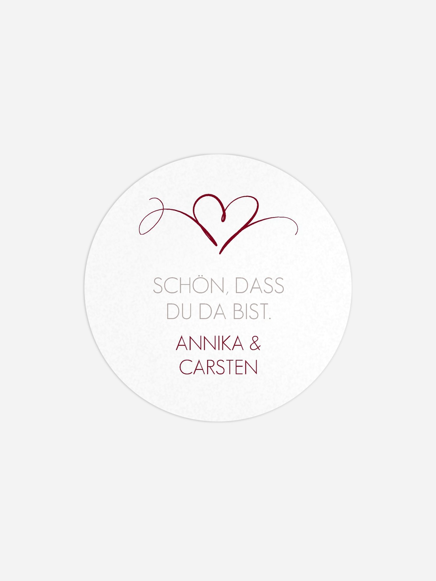 Geschenkaufkleber Hochzeit Herzschlag