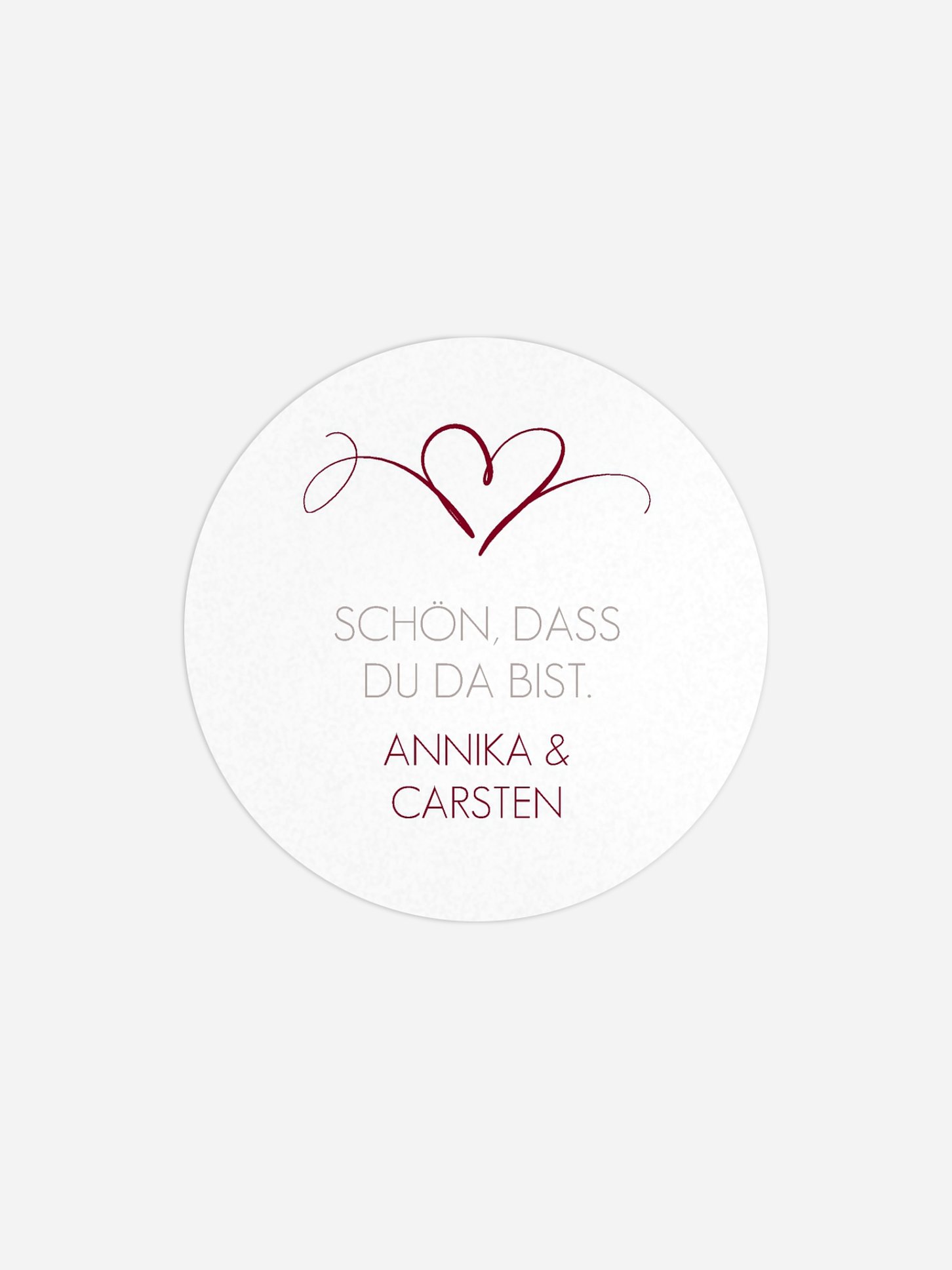 Geschenkaufkleber Hochzeit Herzschlag