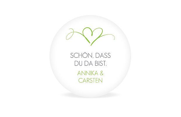 Geschenkaufkleber Hochzeit Herzschlag
