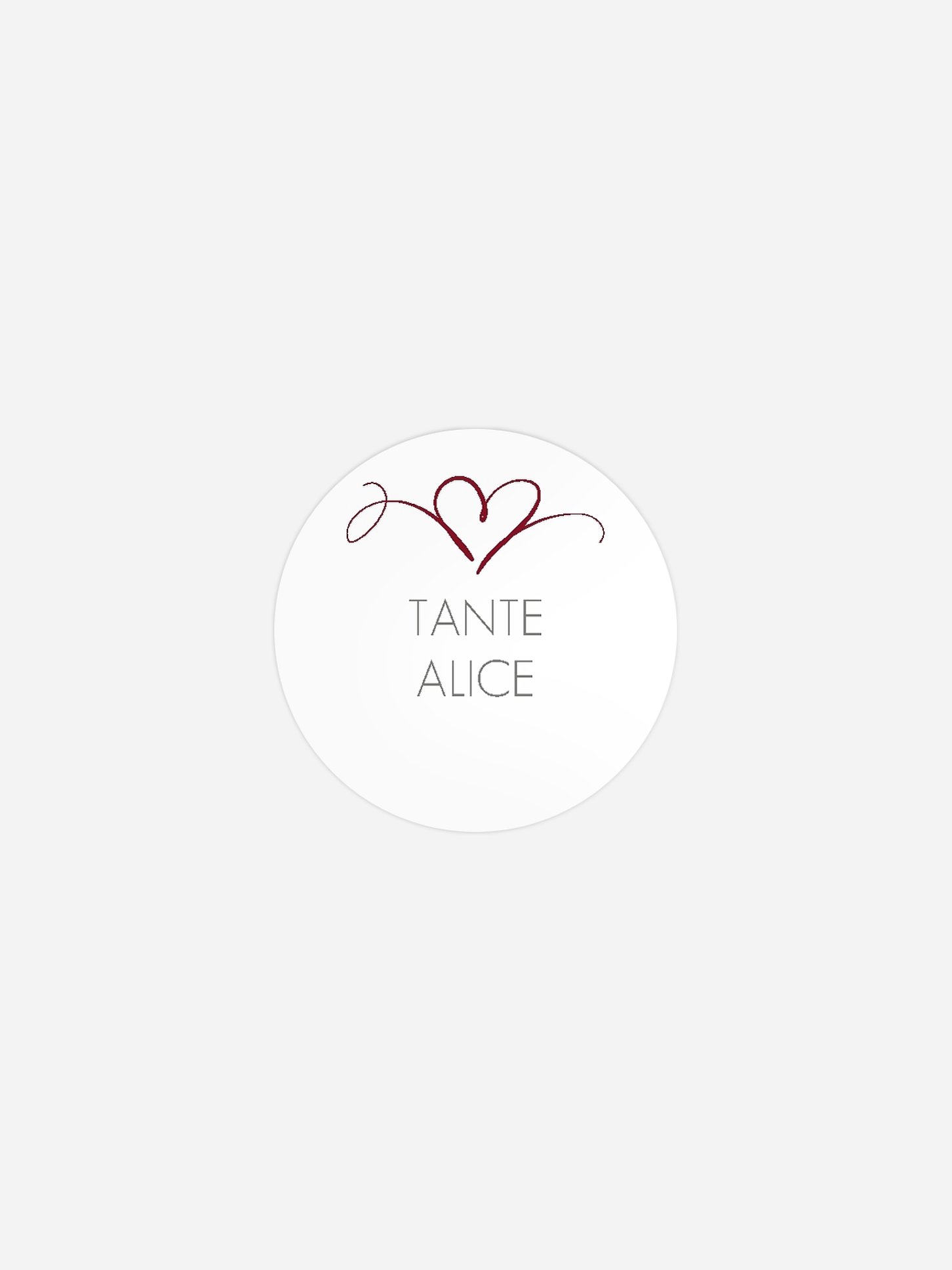 Étiquette cadeau individuelle En plein coeur