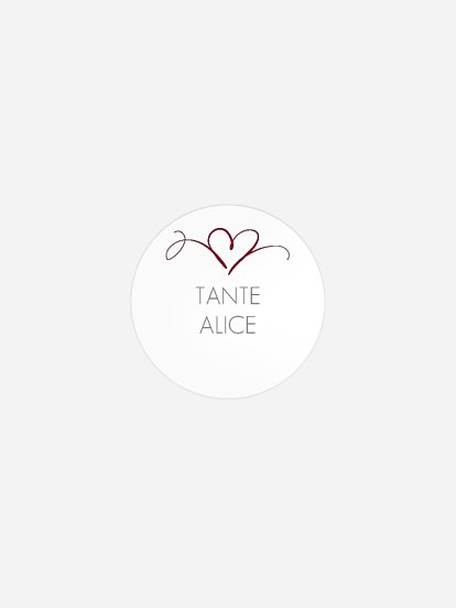 Étiquette cadeau individuelle En plein coeur