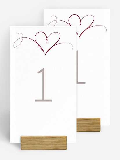 Tischnummer Herzschlag