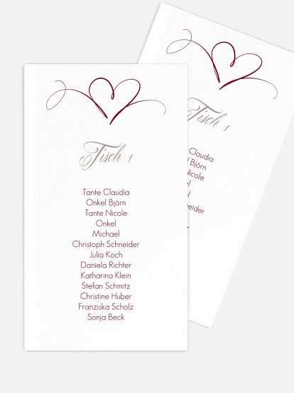 Gruppentischkarte Herzschlag