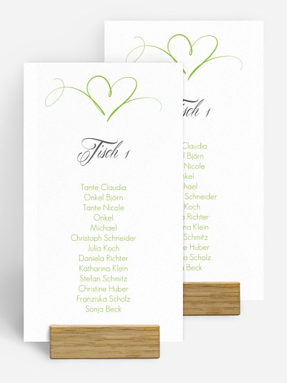 Gruppentischkarte Herzschlag