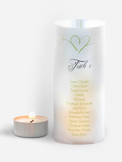 Gruppentischkarte Herzschlag